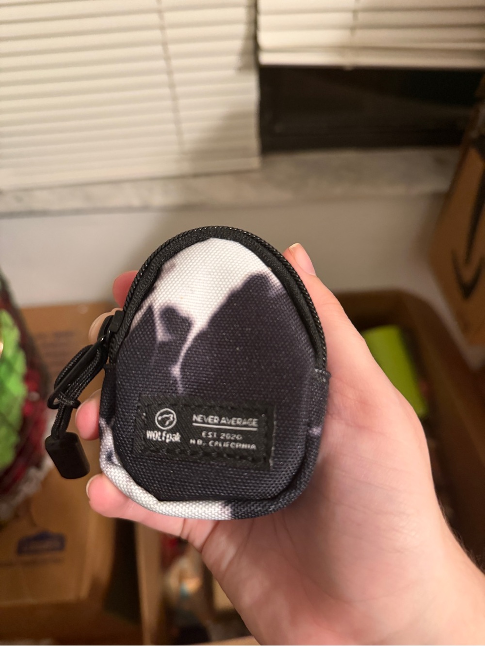 Never Average Black & White Small Zip Pouch by WolfPak